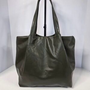 Neiman Marcus Olive Green Tote Bag New in bag! Includes matching makeup case.